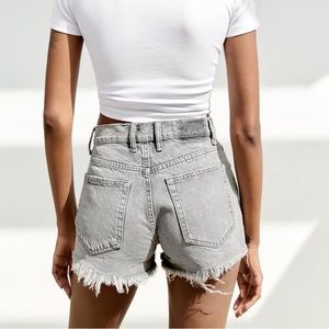 Zara denim shorts grey jeans
